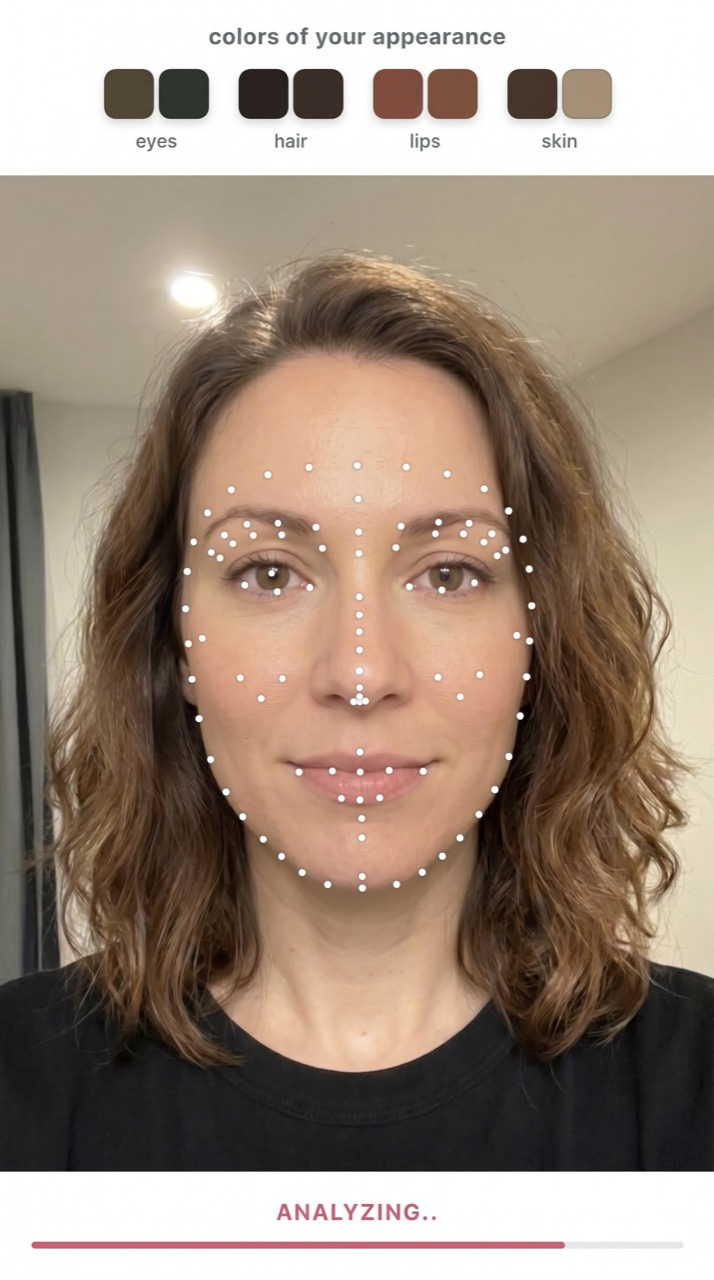 Face scan — analyzing your colouring