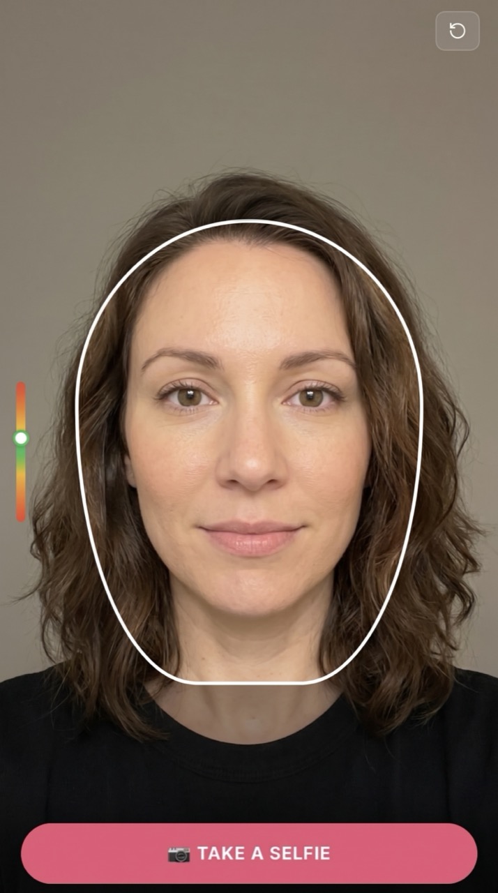 Face scan — selfie capture screen