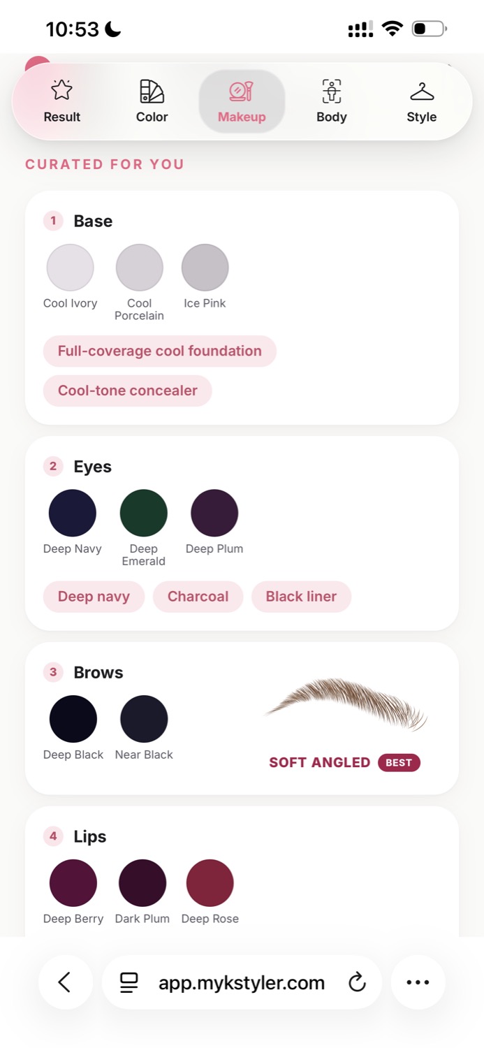 Full report — makeup
